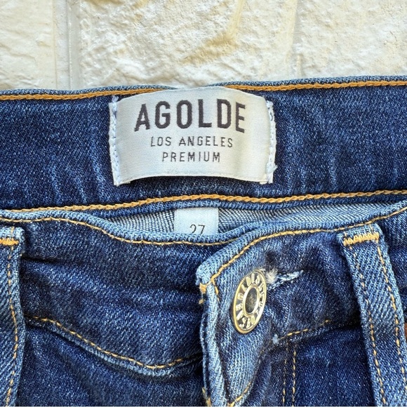 AGOLDE cutoff Jeans Short Size 27 High Rise - Picture 2 of 7